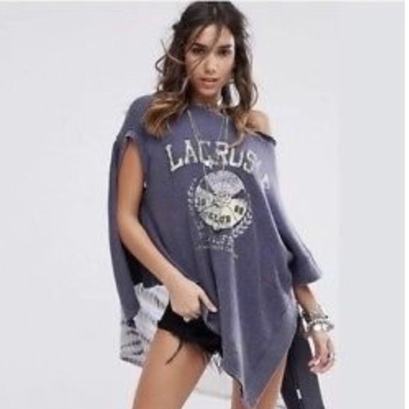 Free People Tops - Free People Lacrosse Oversized Sweatshirt Tunic M